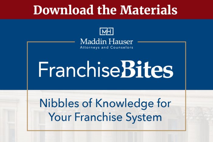 Franchise Bites Materials
