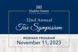 Maddin Hauser's 32nd Annual Tax Symposium